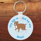 私の人生はボクサーに支配されている キーホルダー (正面)