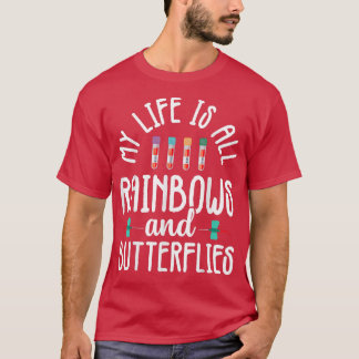 私の人生は全ての虹と蝶フレボトミ Tシャツ