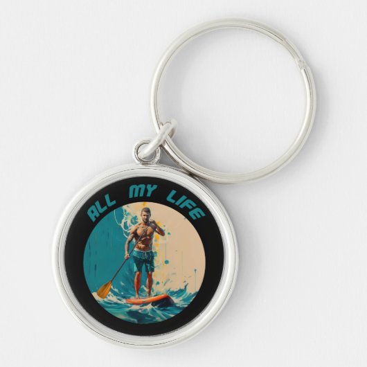 私の人生は全てSUPパドルボードサーフィン キーホルダー (正面)