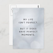 私の人生は完璧なハガキではない感動的 ポストカード (正面/裏面)