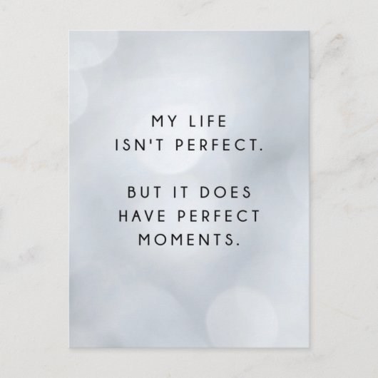 私の人生は完璧なハガキではない感動的 ポストカード (正面)