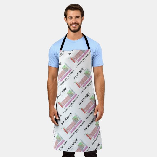 私の人生は決して決まったユーモアばかりだ エプロン (着用した状態)