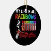 私の人生は虹と蝶の静脈切開術である セラミックオーナメント (右)