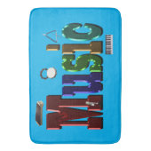 私の人生は音楽、記憶泡バスマット バスマット (正面縦)