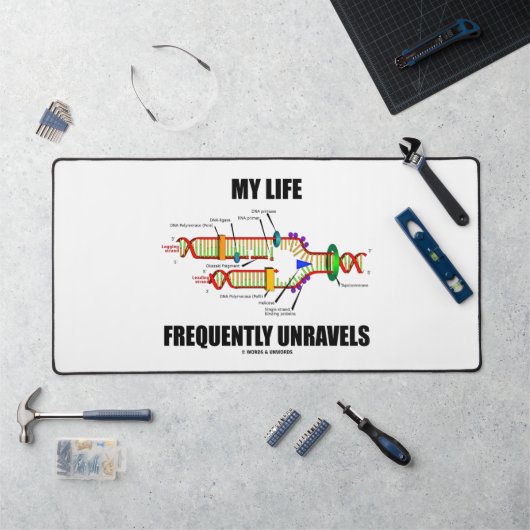 私の人生は頻繁にDNA複製ユーモアを解き明かす デスクマット (ワークステーション)