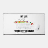 私の人生は頻繁にDNA複製ユーモアを解き明かす デスクマット (キーボード&マウス)