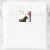 私の人生は2匹の猫の写真 スクエアシール (バッグ)