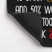 私の人生は50%のコ疑問に思ーヒーとワインだおもしろい マウスパッド (コーナー)