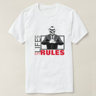 私の人生は、赤や黒のギャングを支配している Tシャツ
