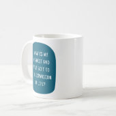 私の人生への貢献やる気を起こさせる コーヒーマグカップ (正面左)