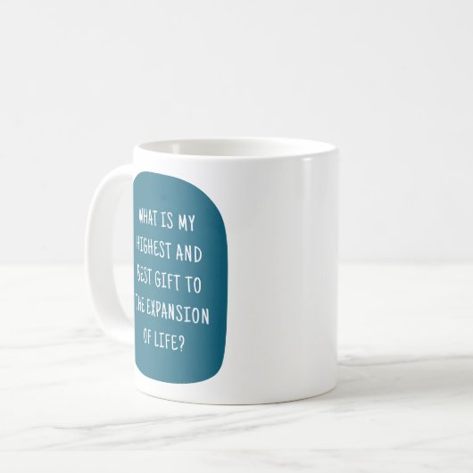 私の人生への貢献やる気を起こさせる コーヒーマグカップ (正面左)
