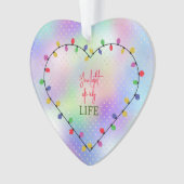 私の人生をライトアップするクリスマスライトハート オーナメント (正面)