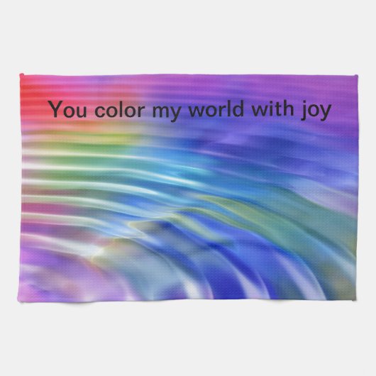 私の人生を喜びで彩る キッチンタオル (横)