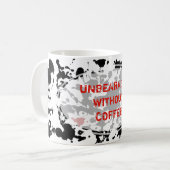 私の人生を彩る |黒インク コーヒーマグカップ (正面左)