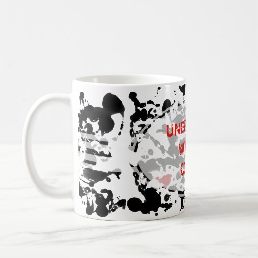 私の人生を彩る |黒インク コーヒーマグカップ (左)