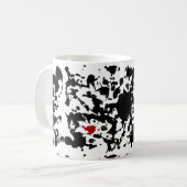 私の人生を彩る |黒インク コーヒーマグカップ (正面左)