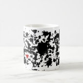 私の人生を彩る |黒インク コーヒーマグカップ (中央)