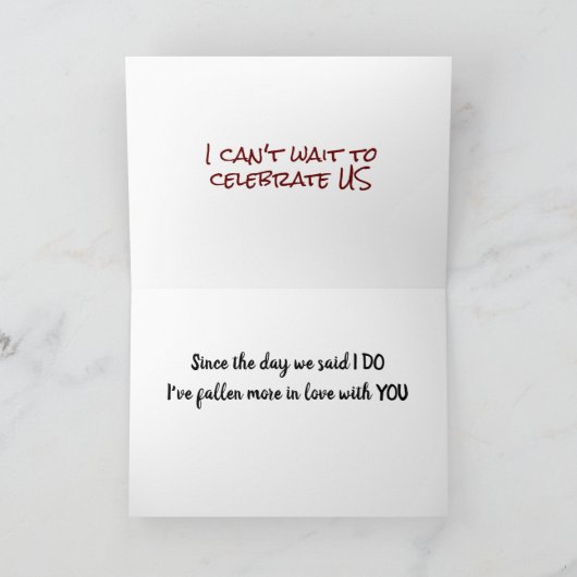 私の人生を愛して幸せに**記念日* カード (内部)