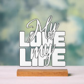 私の人生を愛する アクリルサイン (ニュートラル)