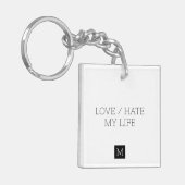 私の人生を愛する/憎む キーホルダー (正面左)