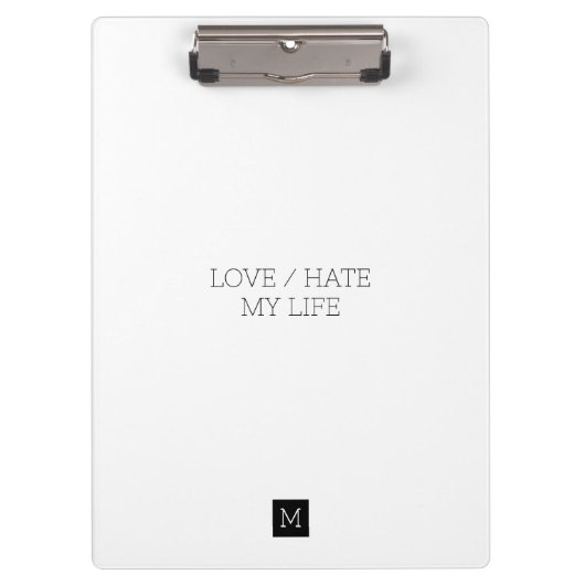 私の人生を愛する/憎む クリップボード (正面)
