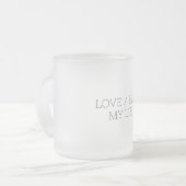 私の人生を愛する/憎む フロストグラスマグカップ (正面左)