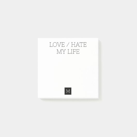 私の人生を愛する/憎む ポストイット (正面)