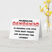 「私の人生を愛する」記念日の愛 カード (黄色い花)