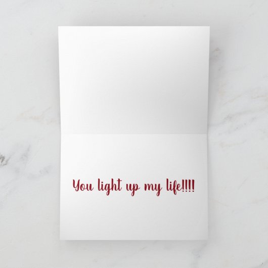 **私の人生を明るくしてくれ**聖降誕祭お目出度う シーズンカード (内部)