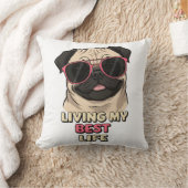 私の人生を生きるブルドッグ最高のプビ クッション (ブランケット)