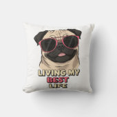 私の人生を生きるブルドッグ最高のプビ クッション (正面)