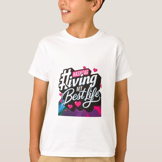 私の人生を生き最高のている Tシャツ (正面)