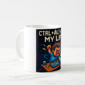 私の人生をCTRL+ALT+DEL マグカップ (正面左)