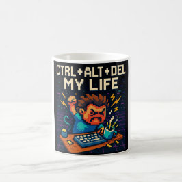 私の人生をCTRL+ALT+DEL マグカップ