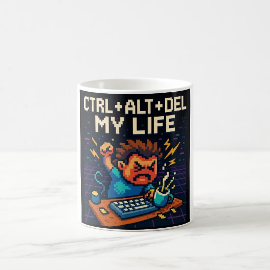 私の人生をCTRL+ALT+DEL マグカップ (中央)
