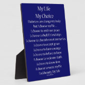 私の人生感動的糖尿病詩 フォトプラーク (側面)