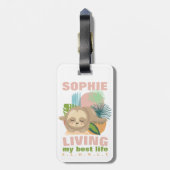 私の人生最高のを可愛いナマズおもしろい ラゲッジタグ (裏面縦)