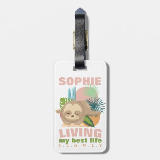 私の人生最高のを可愛いナマズおもしろい ラゲッジタグ (裏面縦)