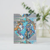 私の人生、私の選択。プリンセスのような女性とフラクタル ポストカード (スタンド正面)