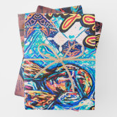 私の人生、私の選択。プリンセスのような女性とフラクタル ラッピングペーパーシート (インサイチュ)