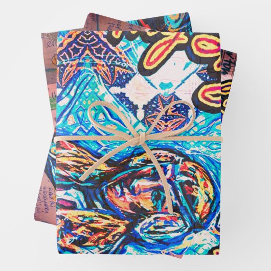 私の人生、私の選択。プリンセスのような女性とフラクタル ラッピングペーパーシート (インサイチュ)