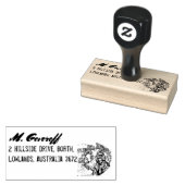 私の人生、私の選択。プリンセスのような女性とフラクタル ラバースタンプ (押印)