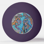 私の人生、私の選択。プリンセスのような女性とフラクタル 卓球ボール (正面)