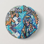 私の人生、私の選択。プリンセスのような女性とフラクタル 缶バッジ (正面)