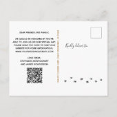 私の人間が結婚しているペットの写真結婚の インビテーションポストカード (裏面)