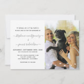 私の人間が結婚しているペットの写真結婚の 招待状 (正面)