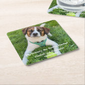 私の人間が結婚している婚約写真 スクエアペーパーコースター (アングル)