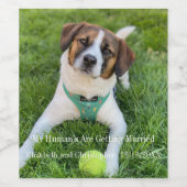 私の人間が結婚している婚約写真 ワインラベル (シングルラベル)