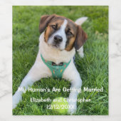 私の人間が結婚している婚約写真Wi ワインラベル (シングルラベル)