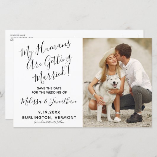 私の人間が結婚している犬の結婚予算 (正面/裏面)